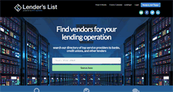 Desktop Screenshot of lenderslist.net